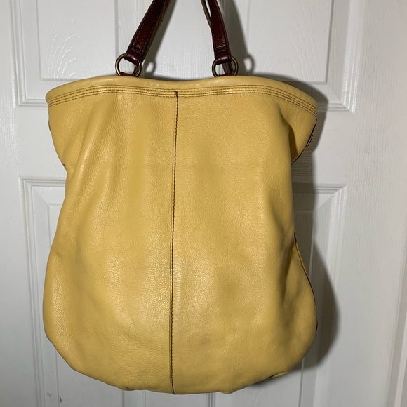 Lucky Brand -Genuine Leather Yellow Bag - Picture 3 of 14
